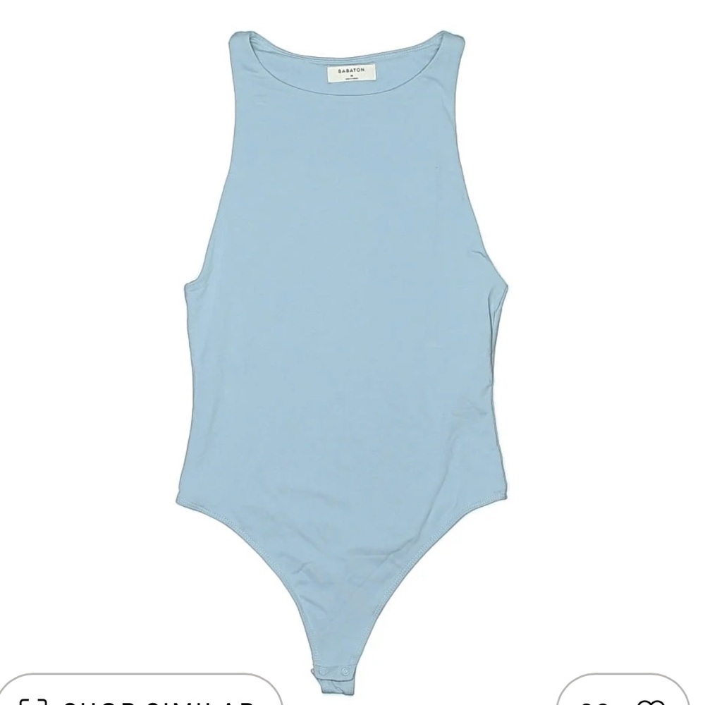 Aritzia Babaton Light Blue Bodysuit